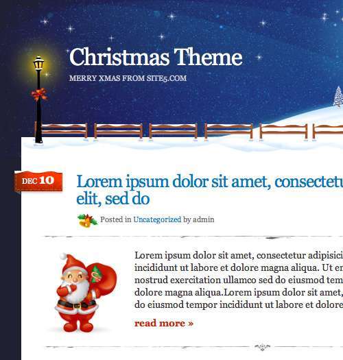 Безкоштовна новорічна, різдвяна тема для WordPress
